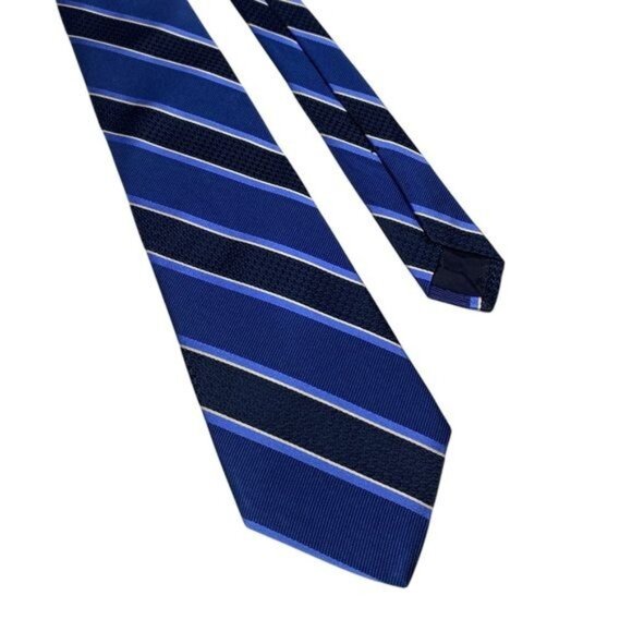 Brooks Brothers 346 Pure Silk Tie Quiet Luxury Old Money‎ Blue Striped Formal - Picture 1 of 6